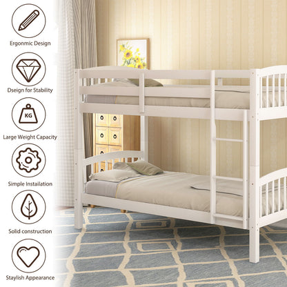 Solid Construction Bunk Bed With Ladder - The Sleep Loft - Online Mattress Showroom NYC