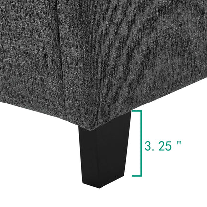 Squares Upholstered Platform Bed - The Sleep Loft - Online Mattress Showroom NYC