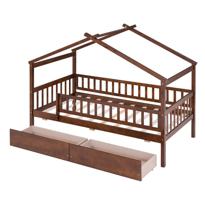 House Bed With 2 Drawers - The Sleep Loft - Online Mattress Showroom NYC