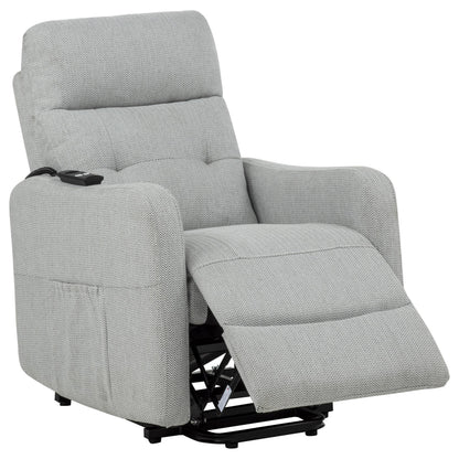 Dayes Upholstered Power Lift Recliner Chair Light Grey