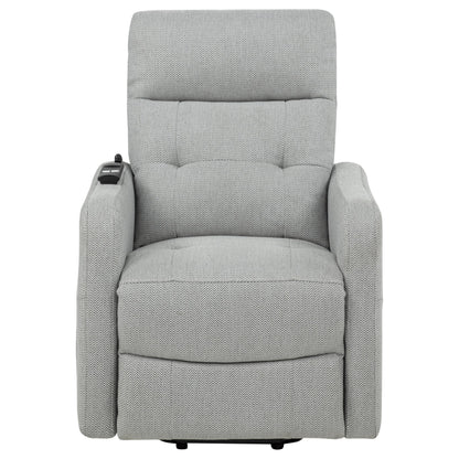 Dayes Upholstered Power Lift Recliner Chair Light Grey