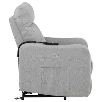 Dayes Upholstered Power Lift Recliner Chair Light Grey