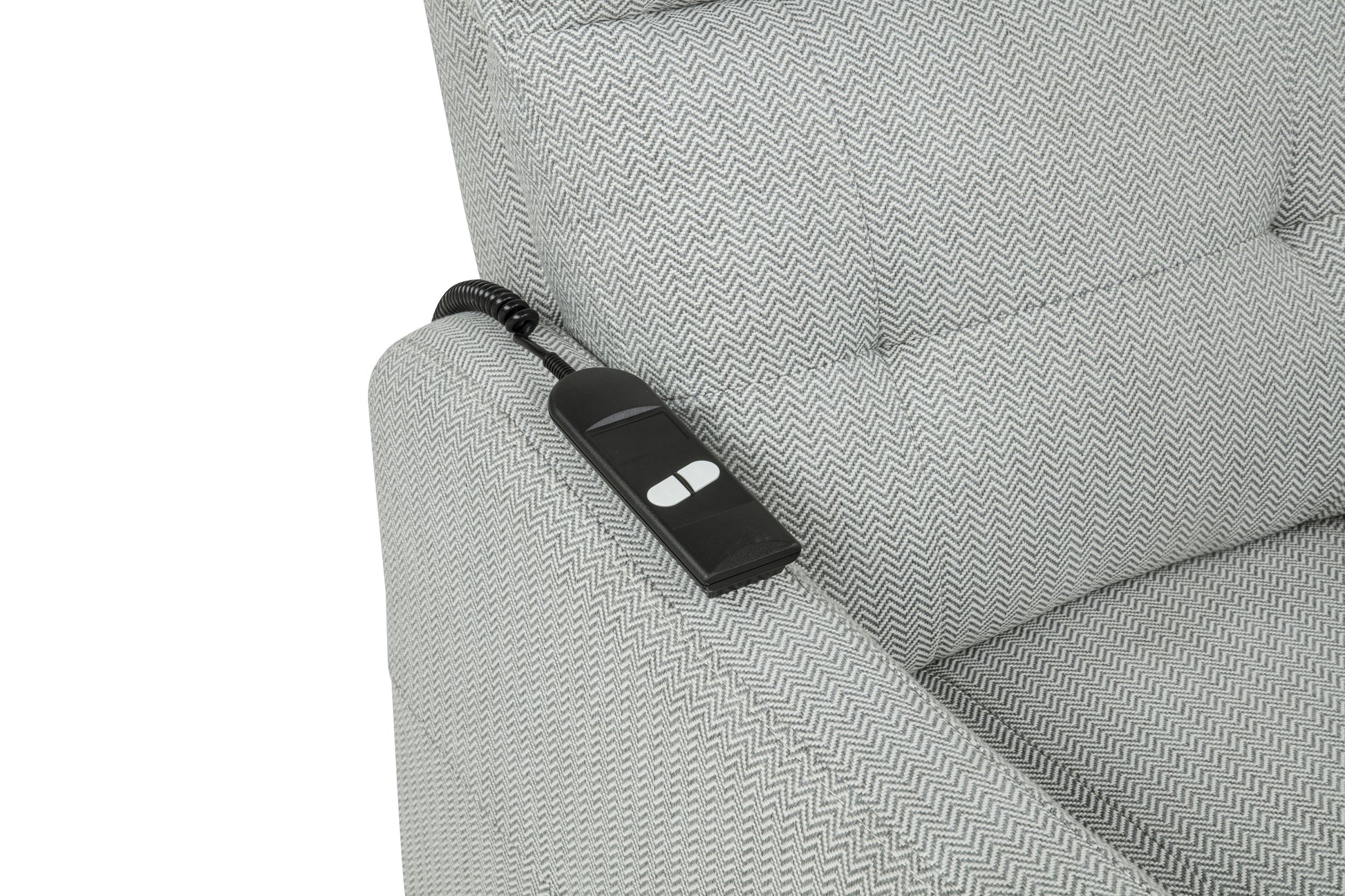 Dayes Upholstered Power Lift Recliner Chair Light Grey