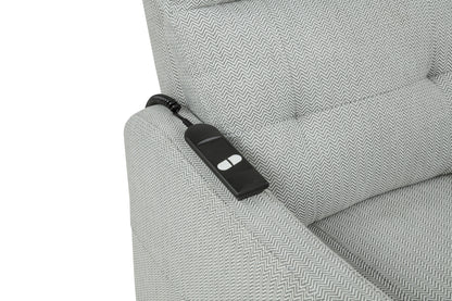 Dayes Upholstered Power Lift Recliner Chair Light Grey