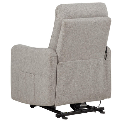 Dayes Upholstered Power Lift Recliner Chair Taupe