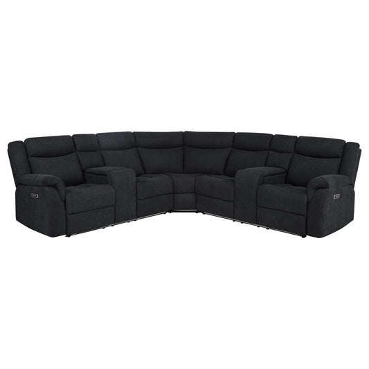Hagen Upholstered Power Reclining Sectional Sofa Steel Grey - The Sleep Loft - Online Mattress Showroom NYC