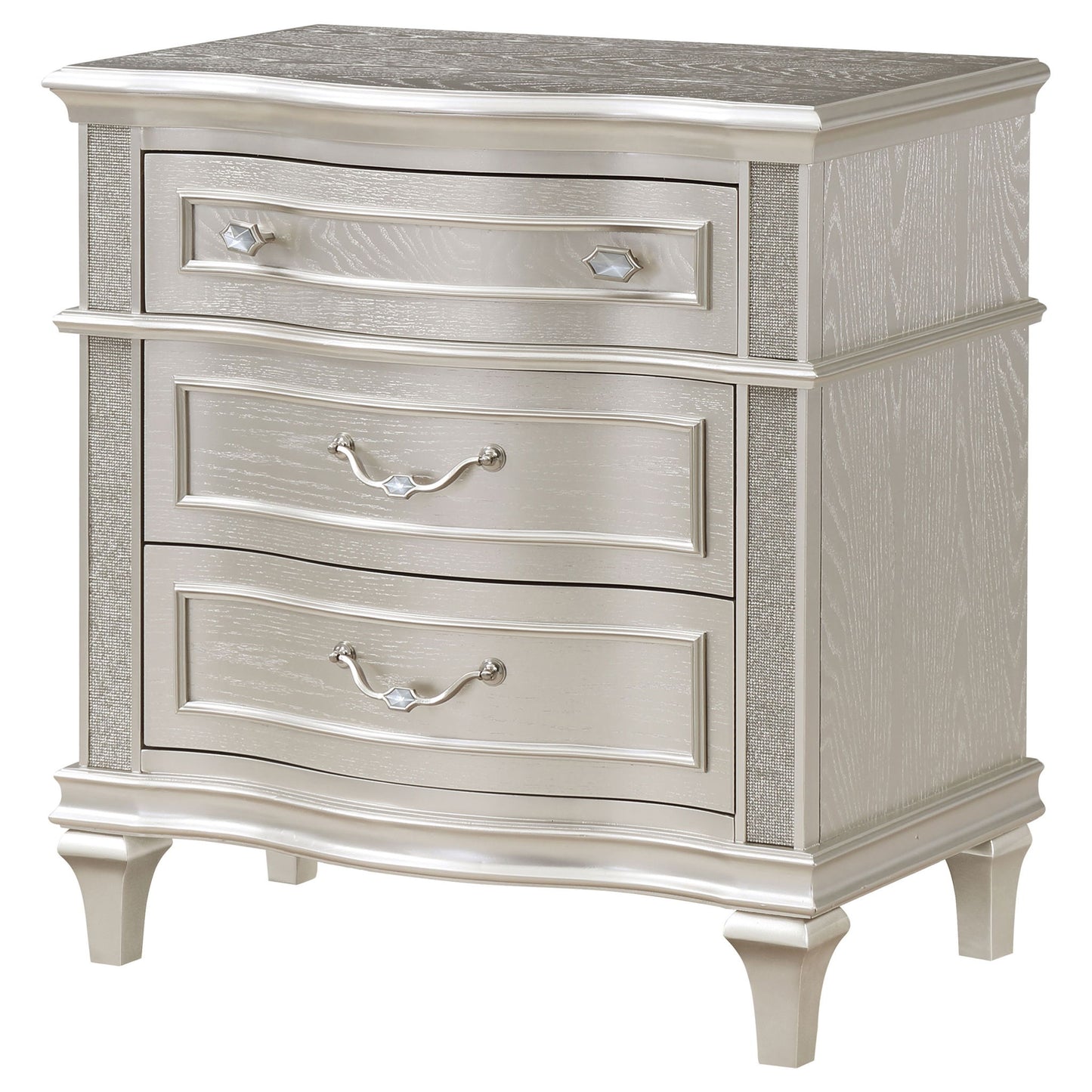 Evangeline - 3 Drawer Nightstand - Oak - The Sleep Loft - Online Mattress Showroom NYC