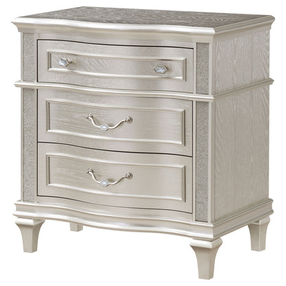Evangeline - 3 Drawer Nightstand - Oak - The Sleep Loft - Online Mattress Showroom NYC
