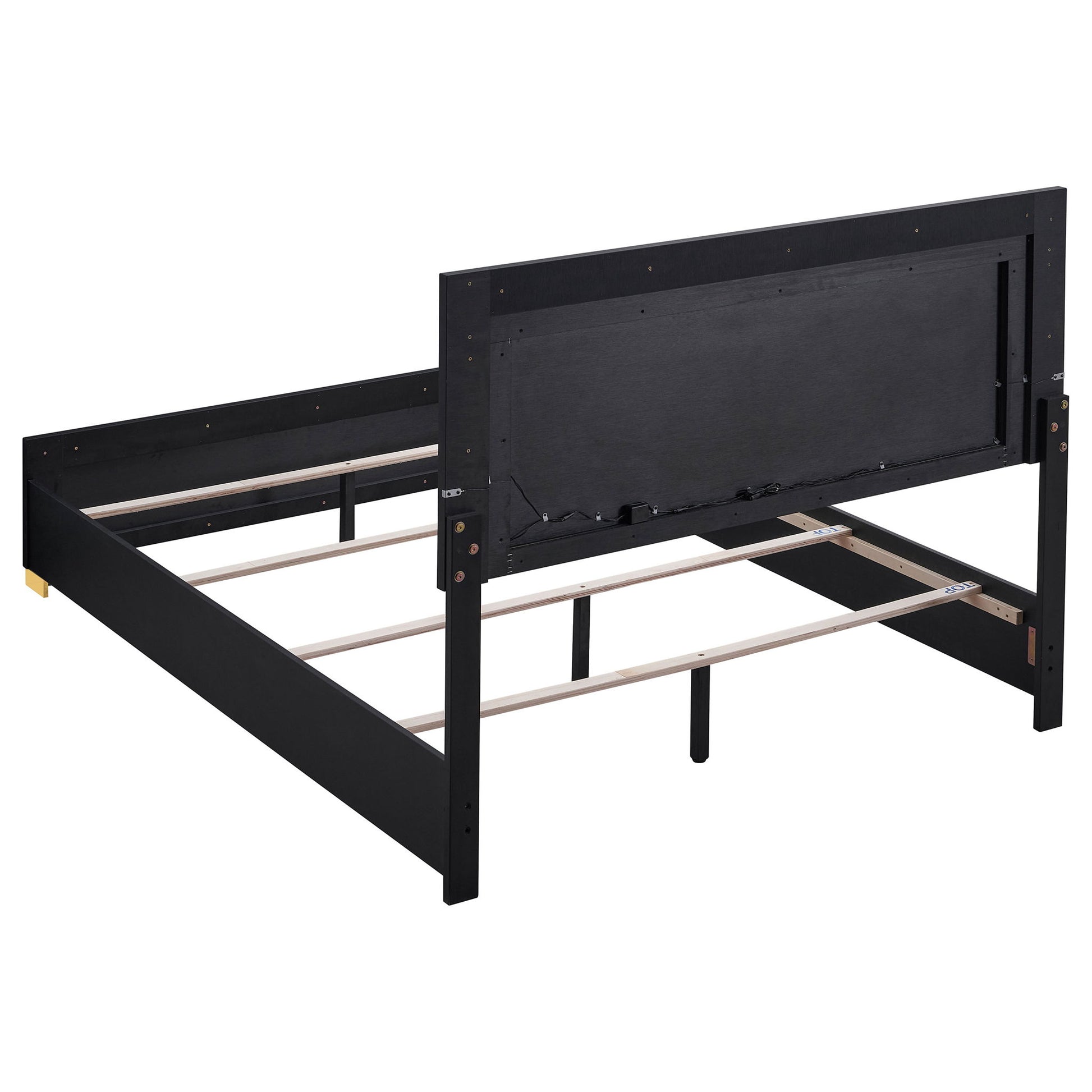Medici - Eastern King LED Headboard Bed - Black - The Sleep Loft - Online Mattress Showroom NYC