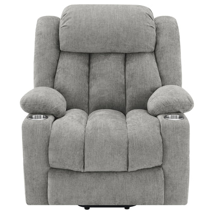 Houston Upholstered Power Lift Recliner Grey