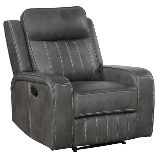 Raelynn Upholstered Track Arm Recliner Grey - The Sleep Loft - Online Mattress Showroom NYC
