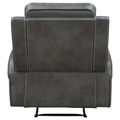 Raelynn Upholstered Track Arm Recliner Grey