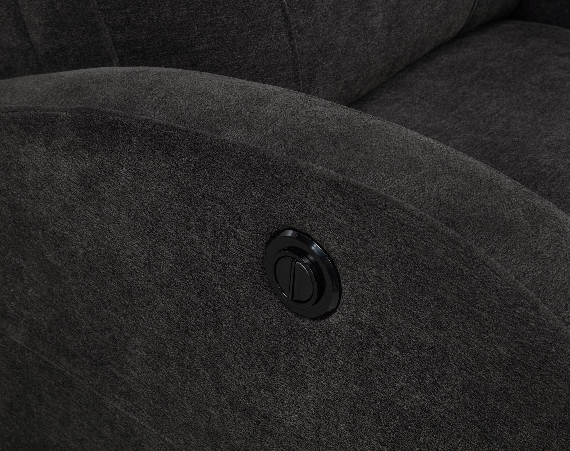 Grant Fabric Upholstered Power Recliner Chair Charcoal Grey