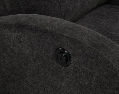 Grant Fabric Upholstered Power Recliner Chair Charcoal Grey