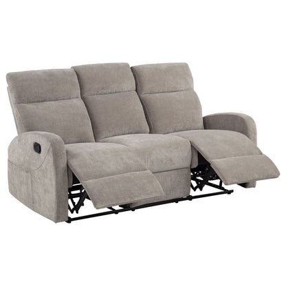 Hamilton Chenille Manual Reclining Sofa Sand