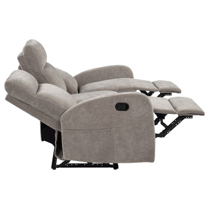 Hamilton Chenille Manual Reclining Sofa Sand
