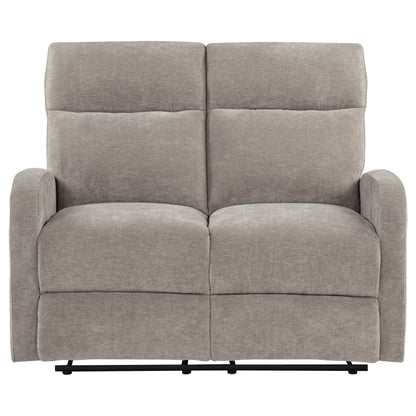 Hamilton Chenille Manual Reclining Loveseat Sand