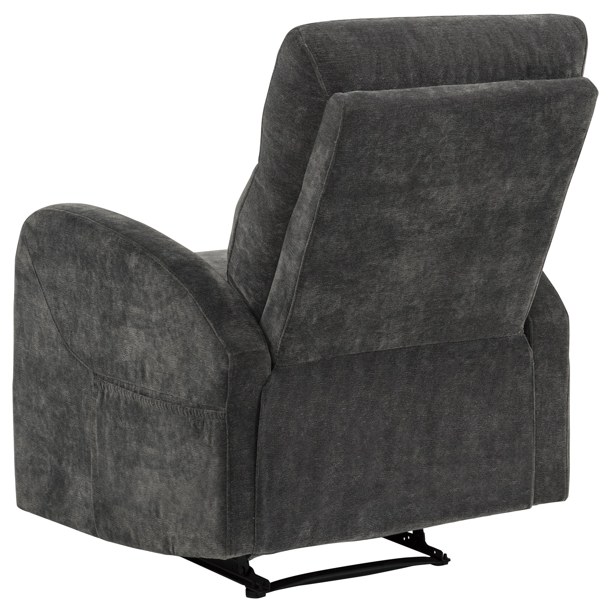 Hamilton 3-piece Chenille Manual Reclining Sofa Set Charcoal Grey