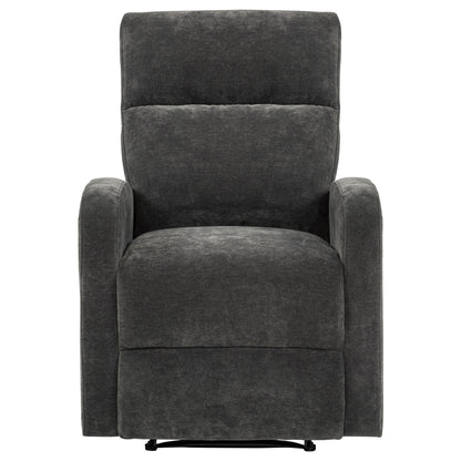 Hamilton Chenille Manual Recliner Charcoal Grey