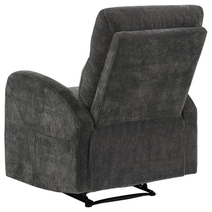 Hamilton Chenille Manual Recliner Charcoal Grey