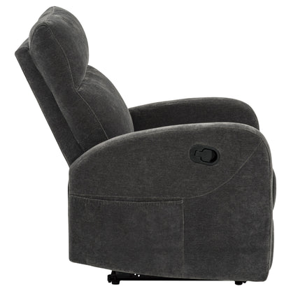 Hamilton Chenille Manual Recliner Charcoal Grey