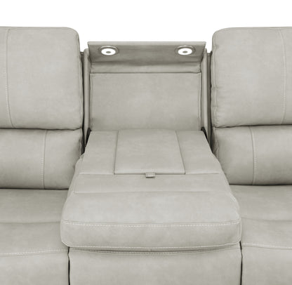 Brickston 2-piece Triple Power Reclining Sofa Set Grey