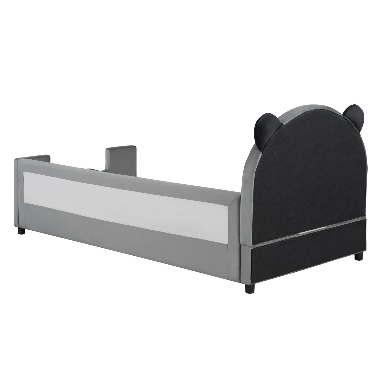 Upholstered Daybed With Bear Shaped Headboard, Hydraulic System And Breathable Fence - The Sleep Loft - Online Mattress Showroom NYC