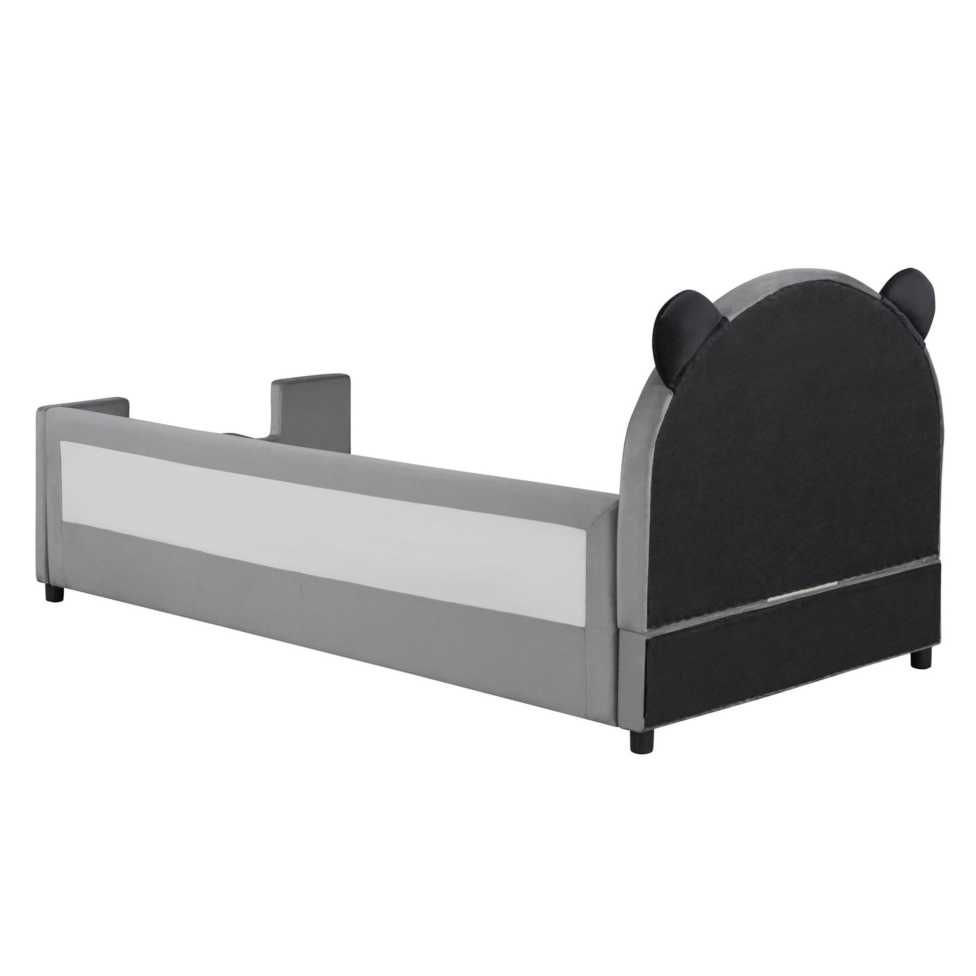Upholstered Daybed With Bear Shaped Headboard, Hydraulic System And Breathable Fence - The Sleep Loft - Online Mattress Showroom NYC