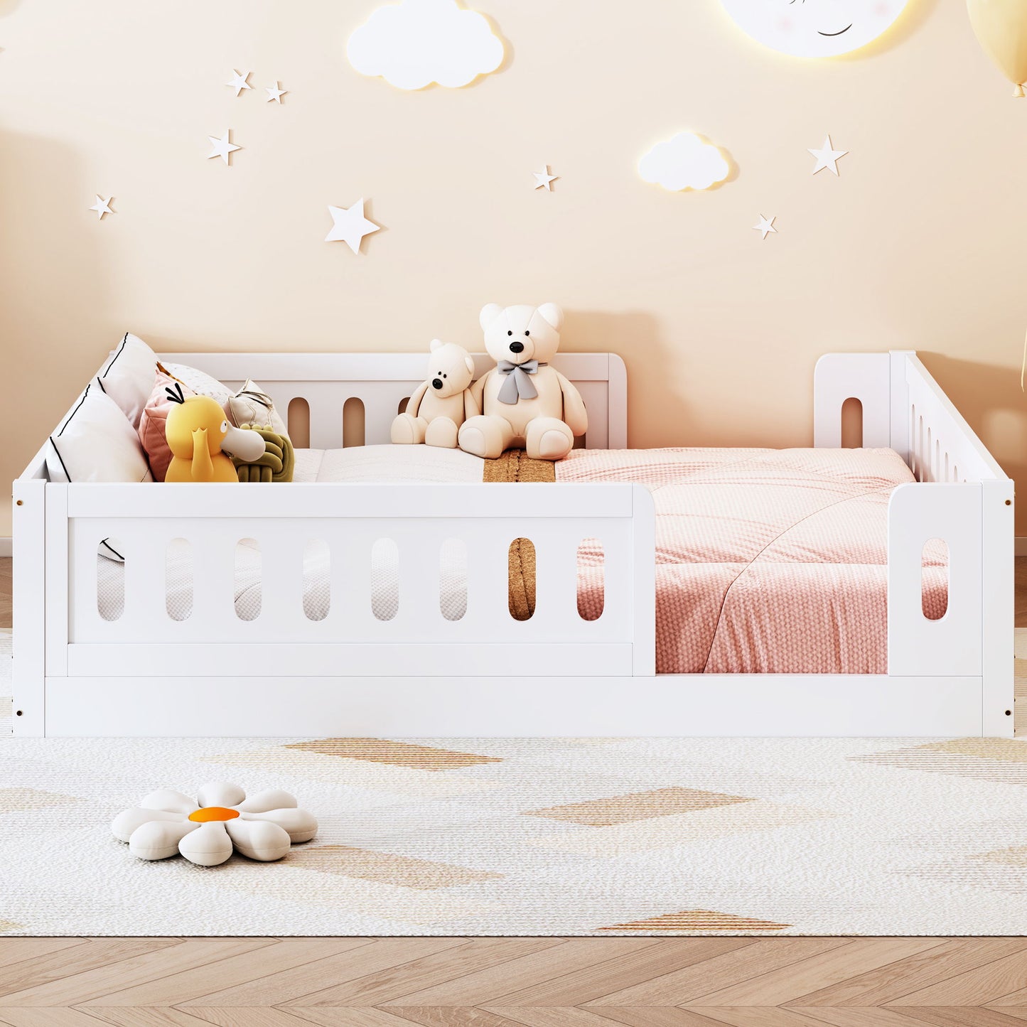 Platform Bed With Guardrail - The Sleep Loft - Online Mattress Showroom NYC