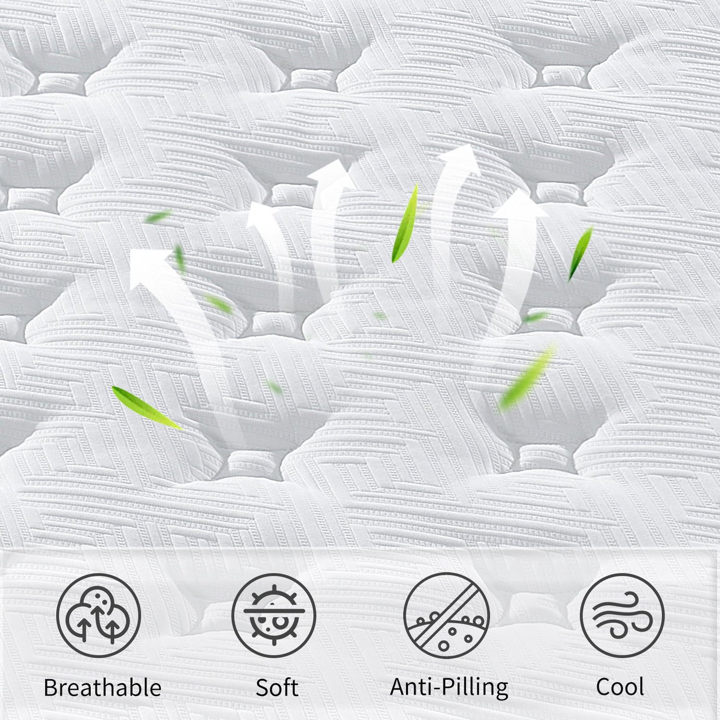 12" Hybrid Mattress Individual Pocket Spring, 7 Zoned Memory Foam - The Sleep Loft - Online Mattress Showroom NYC
