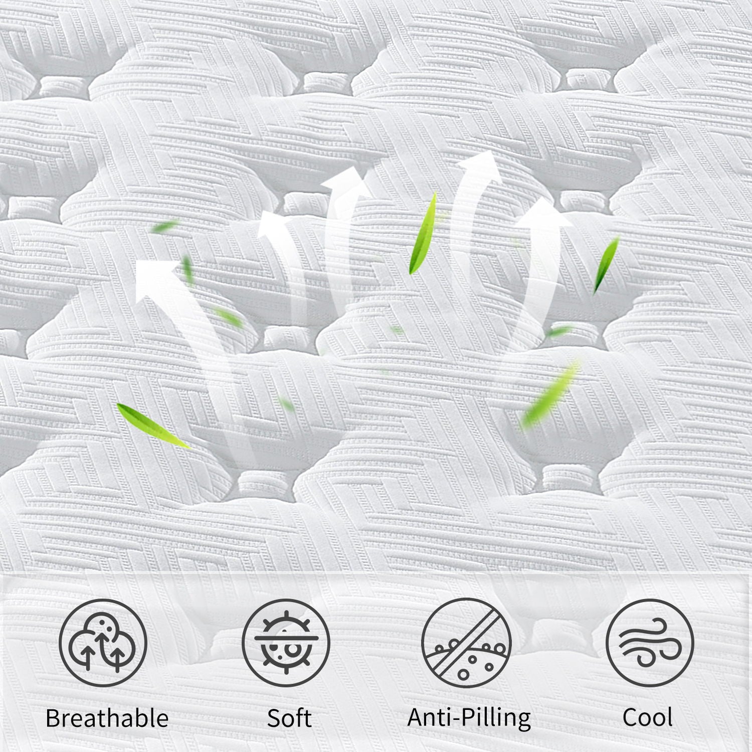 12" Hybrid Mattress Individual Pocket Spring, 7 Zoned Memory Foam - The Sleep Loft - Online Mattress Showroom NYC