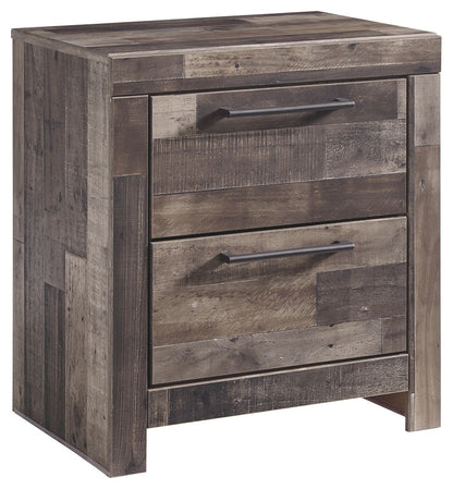 Derekson - Two Drawer Night Stand - Multi Gray - The Sleep Loft - Online Mattress Showroom NYC