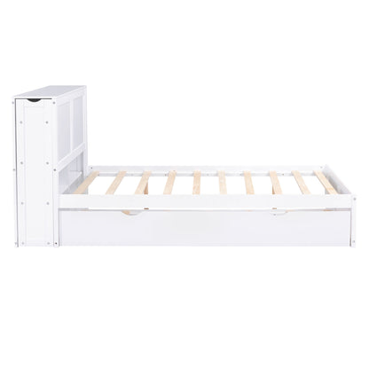 Storage Platform Bed With Pull Out Shelves And Trundle - The Sleep Loft - Online Mattress Showroom NYC