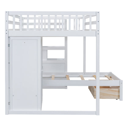 Bunk Bed With Wardrobe, Drawers - The Sleep Loft - Online Mattress Showroom NYC