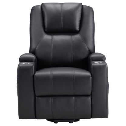 Armstrong Upholstered Power Lift Massage Recliner Espresso
