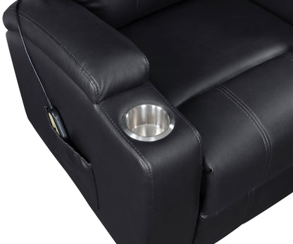 Armstrong Upholstered Power Lift Massage Recliner Espresso