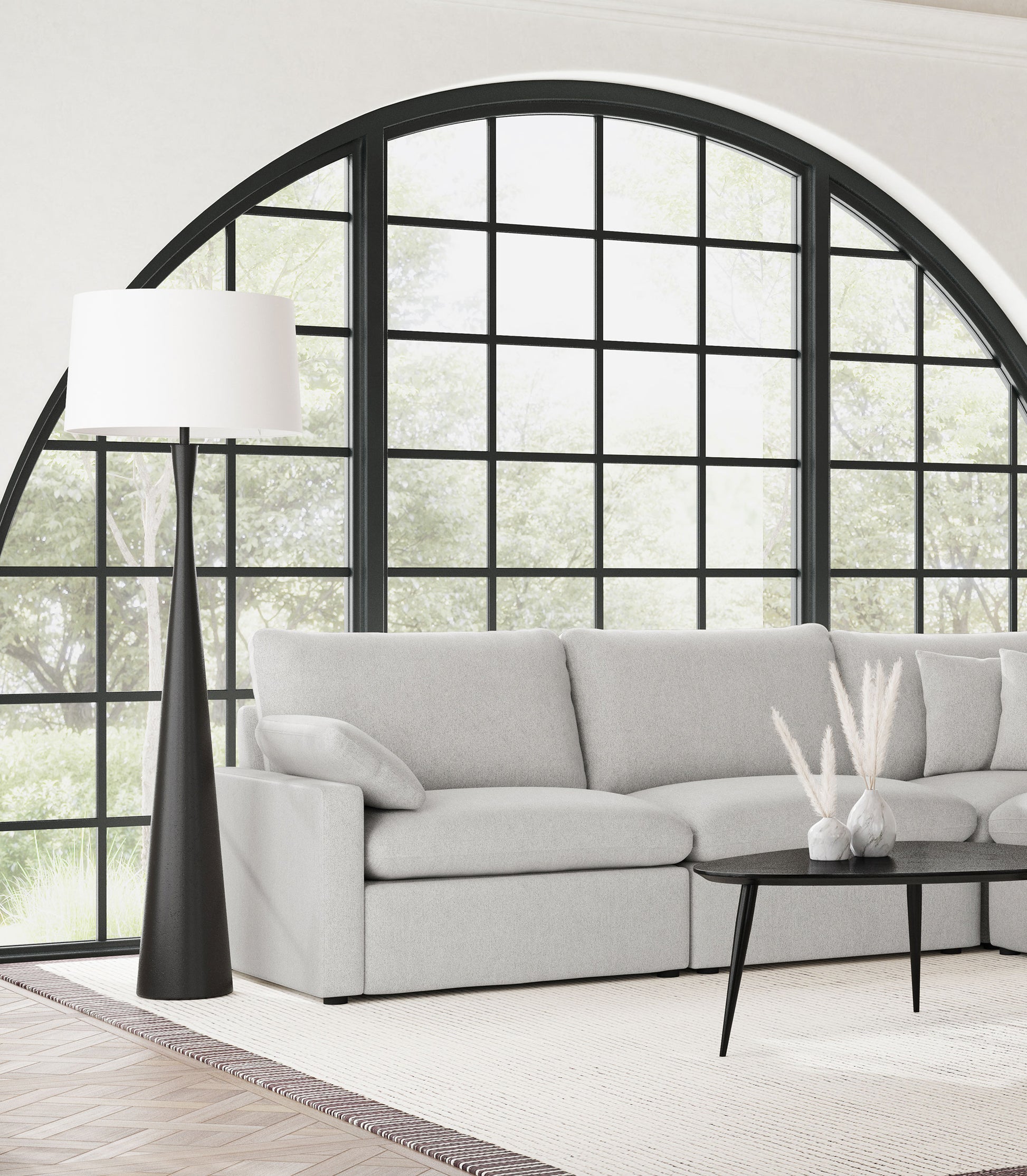 Collins Modular Power Armless Recliner Grey