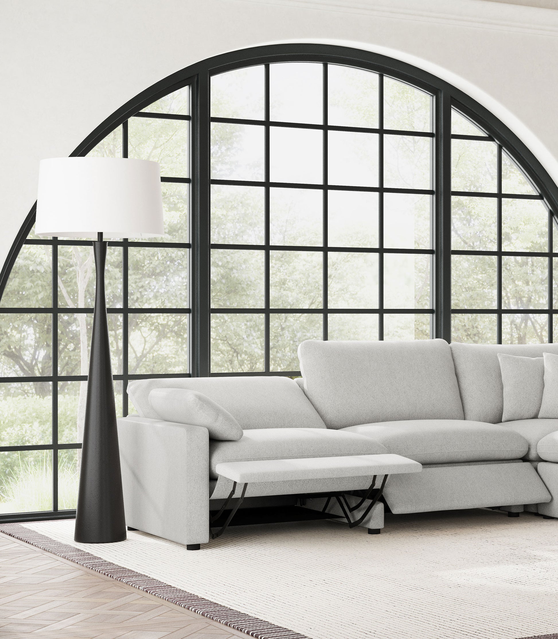 Collins Modular Power Armless Recliner Grey