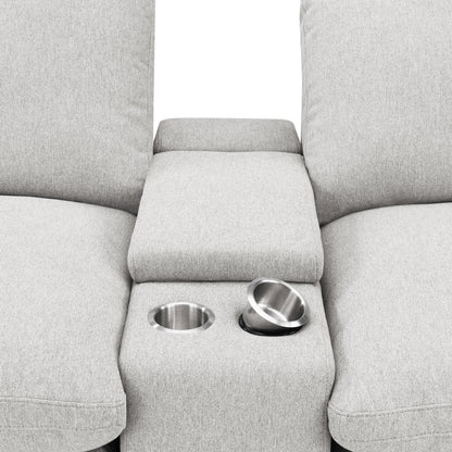 Collins 5-Piece Power Reclining Home Theater Seating Grey