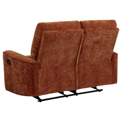 Navarro 2-piece Upholstered Reclining Sofa Set Orange