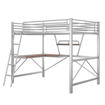 Loft Bed With Desk And Shelf, Modern Design - The Sleep Loft - Online Mattress Showroom NYC
