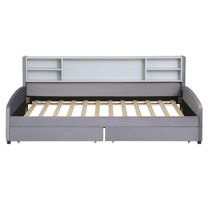 Luxurious Upholstered Platform Bed With Storage Drawers - The Sleep Loft - Online Mattress Showroom NYC