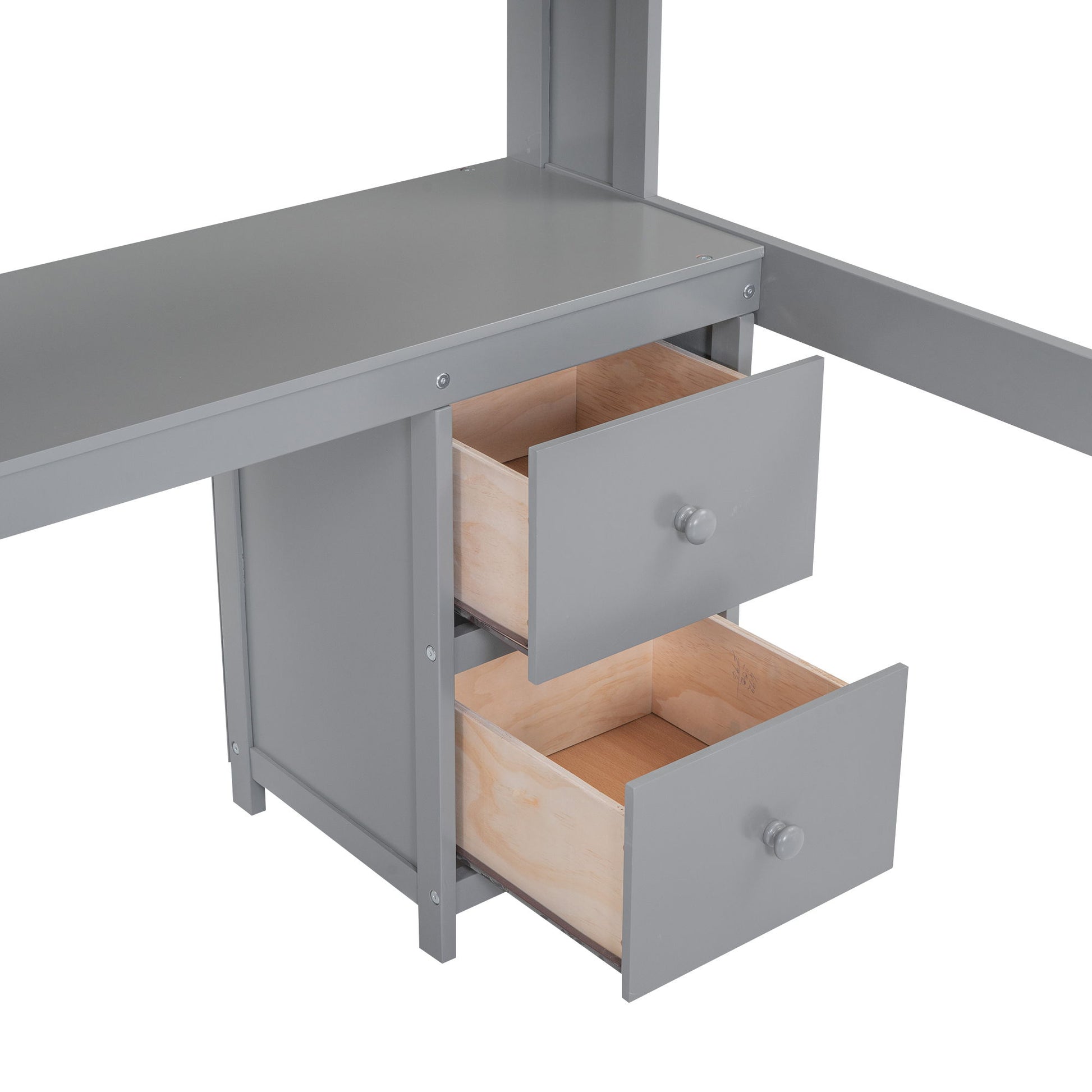 Loft Bed With Desk, Cabinets, Drawers, Charging Station And Bedside Tray - The Sleep Loft - Online Mattress Showroom NYC