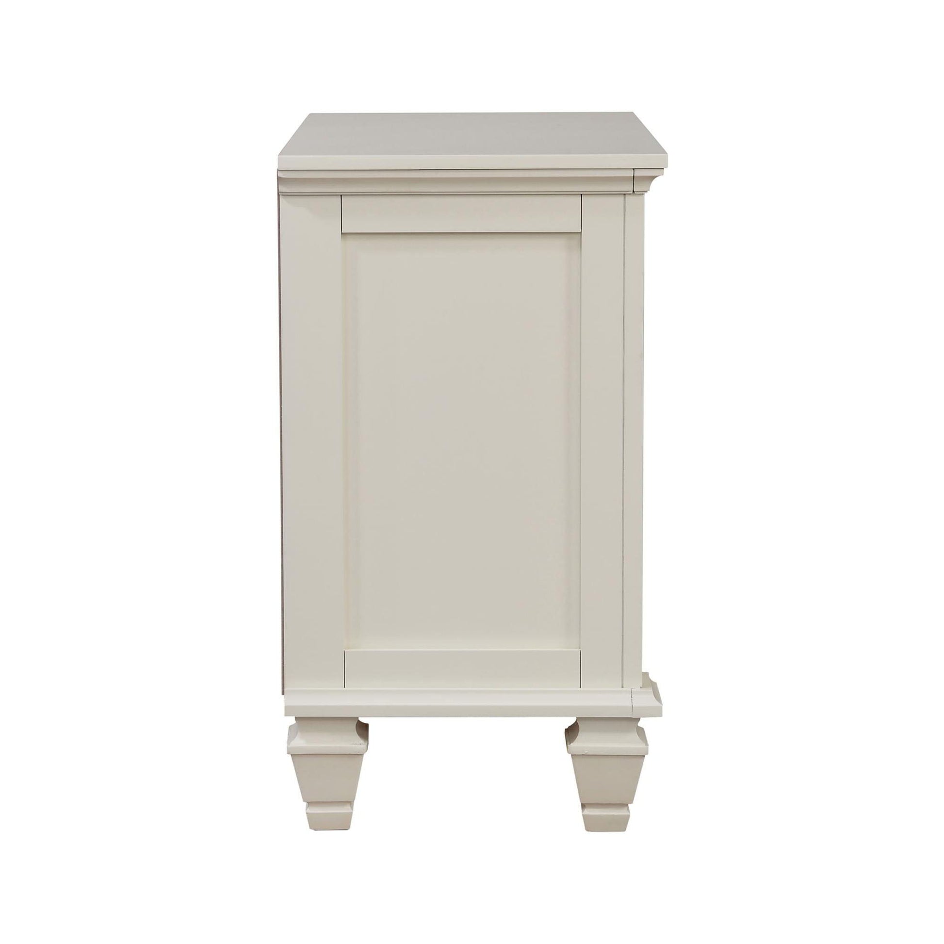 Cottage 3 Drawer Nightstand With Pull Out Tray - Cream White - The Sleep Loft - Online Mattress Showroom NYC