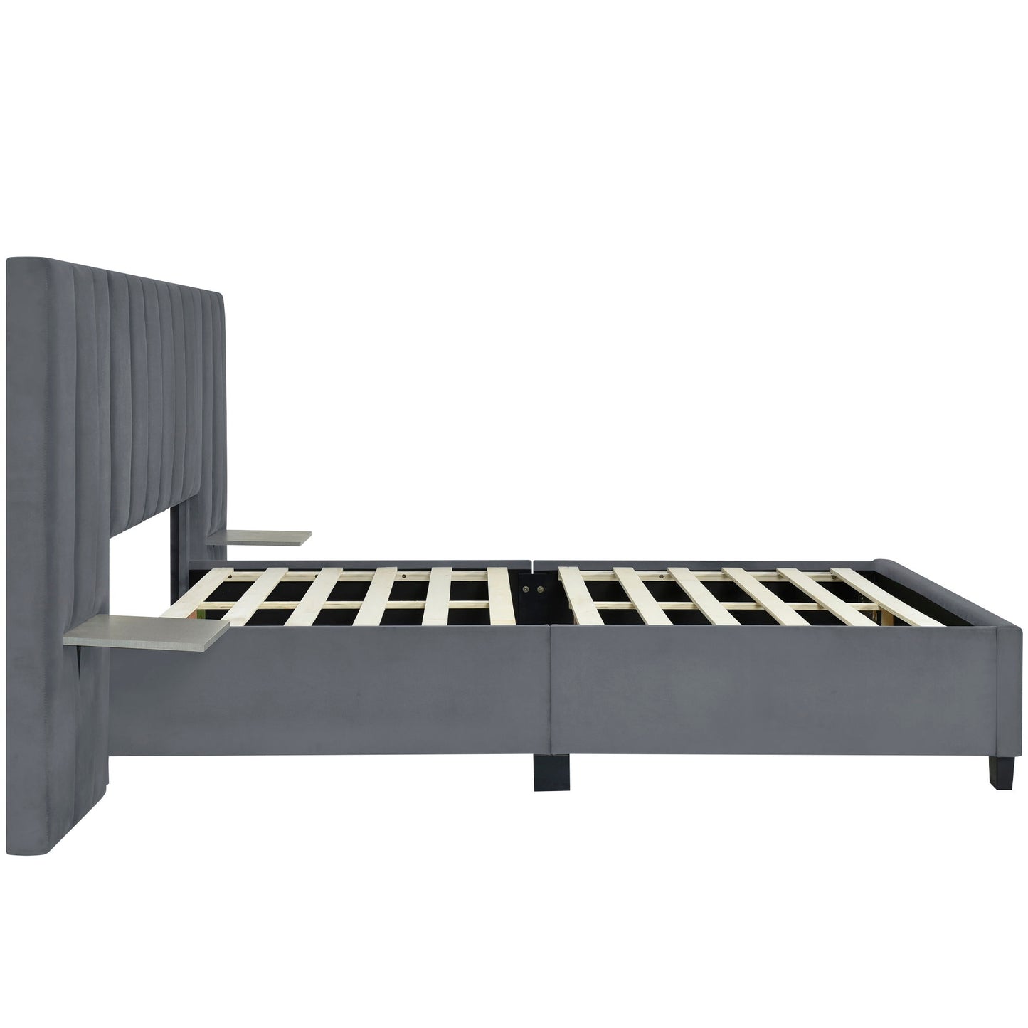 Upholstered Platform Bed With Big Headboard - The Sleep Loft - Online Mattress Showroom NYC