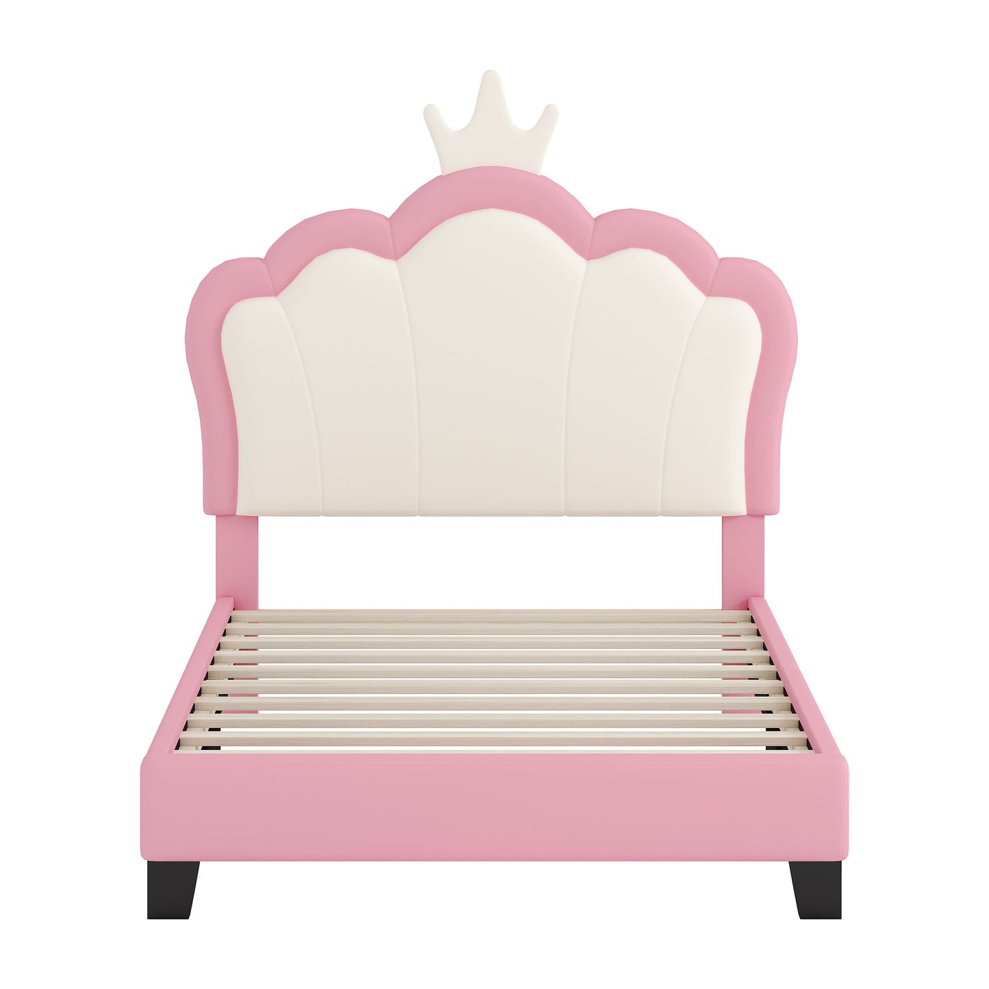 Upholstered Princess Platform Bed With Crown Headboard - The Sleep Loft - Online Mattress Showroom NYC
