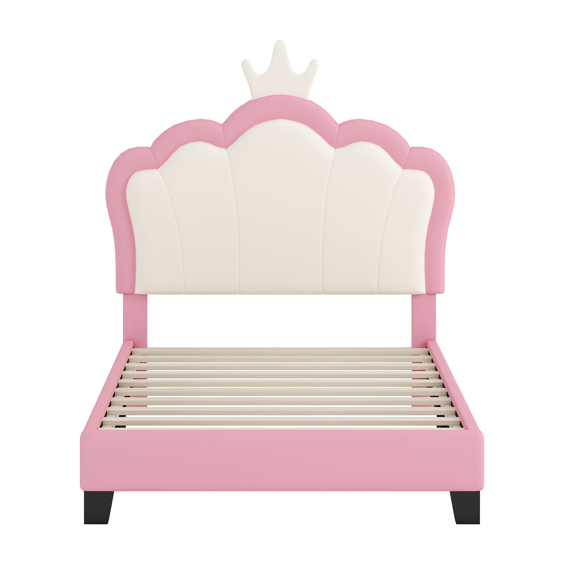 Upholstered Princess Platform Bed With Crown Headboard - The Sleep Loft - Online Mattress Showroom NYC