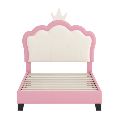 Upholstered Princess Platform Bed With Crown Headboard - The Sleep Loft - Online Mattress Showroom NYC
