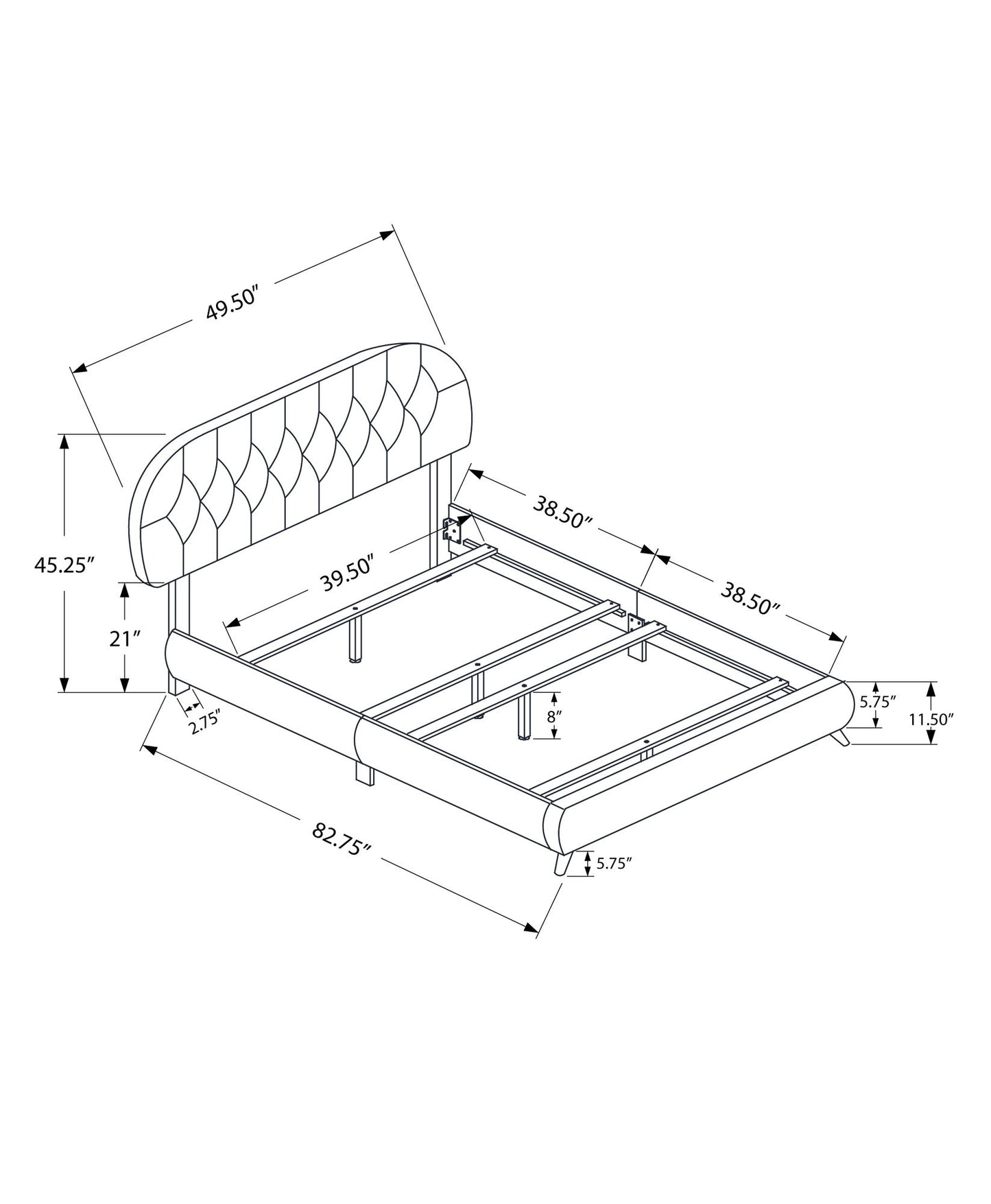 Bed Upholstered Look - The Sleep Loft - Online Mattress Showroom NYC