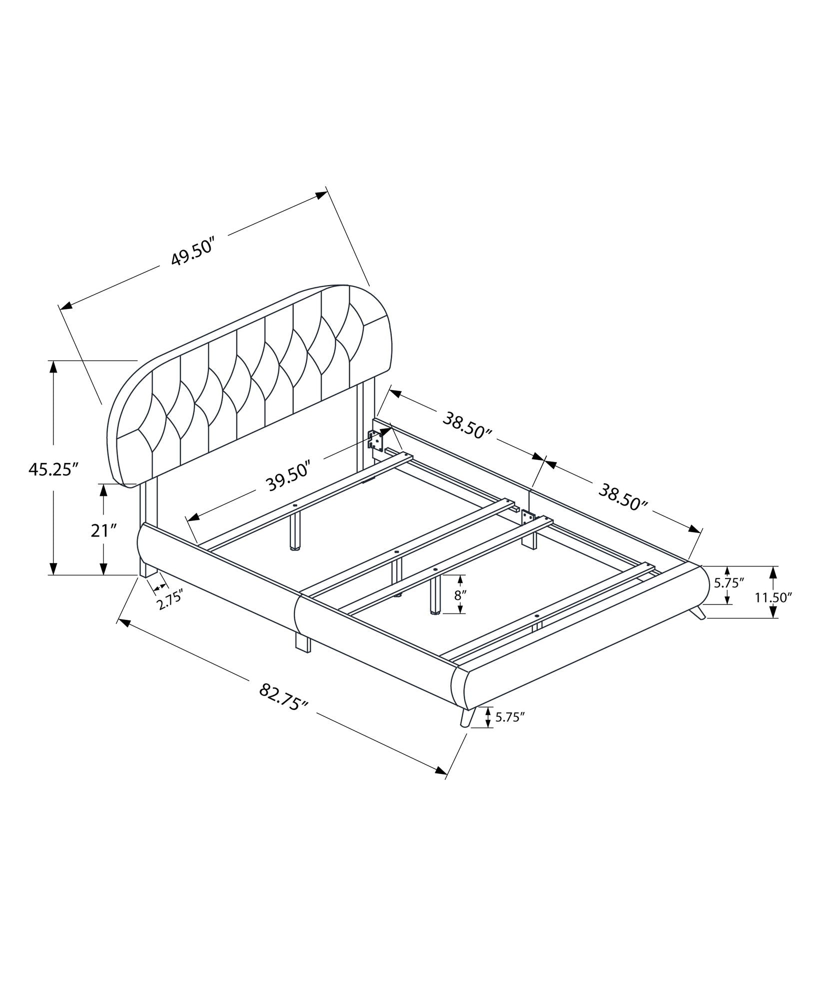 Bed Upholstered Look - The Sleep Loft - Online Mattress Showroom NYC